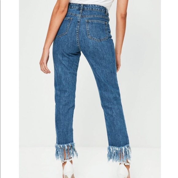frayed end jeans